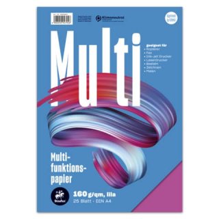 Multifunktionspapier 7X PLUS - A4, 160 g/qm, lila, 25 Blatt