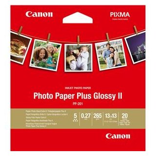 CANON PHOTO PAPER PLUS GLOSSY PP-201 13x13CM 20BL. #2311B060, Kapazität: 20 BLA