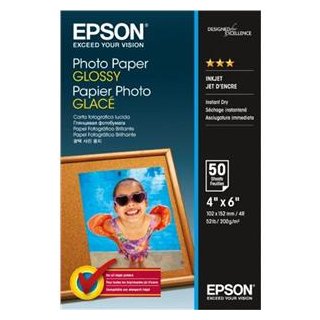 EPSON PHOTO PAPIER GLOSSY (50) 10x15cm (50 BLATT), Kapazität: 50 Bl.