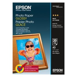 EPSON PHOTO PAPIER GLOSSY (20) PHOTO PAPIER (20 BLATT) A3, Kapazität: 20 Bl.