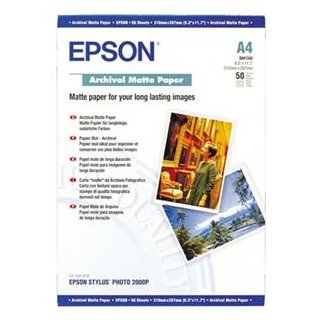 EPSON ARCHIVAL MATTE PAPER A4 192g/m2 (50 BLATT), Kapazität: 50 Bl.