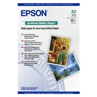 EPSON PAPER PHOTO BLACK, A3 PAPER DIN A3 192g/m2 (50), Kapazität: 50 Bl.