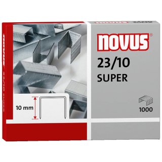 NOVUS Heftklammer für Büroheftgerät NOVUS 23/10 super, 23/10, Stahldraht, verzinkt,