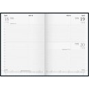 Buchkalender - 1 Tag / 1 Seite, 15 x 21 cm, schwarz
