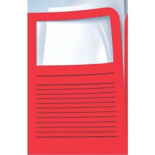 Sichtmappen Ordo classico - rot, 120g, 10 Stück, Sichtfenster und Linien