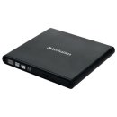 Externer Slimline CD/DVD-Brenner, mobiles externes Laufwerk, schnelle Datensicherung, mit Nero Burn & Archive - schwarz