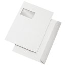 Versandtaschen C4, mit Fenster, haftklebend, 100 g/qm, weiß, 500 Stück