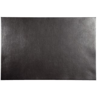 Schreibunterlage, feines soft genarbtes Leder, 650 x 450 mm, schwarz