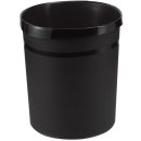 Papierkorb GRIP KARMA - 18 Liter, rund, 100% Recyclingmaterial, öko-schwarz