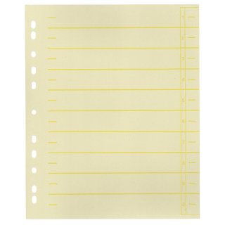 Trennblätter, farbiger Organisationsdruck - A4 Überbreite, gelb, 100 Stück