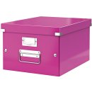 Leitz Archivbox WOW Click & Store - für A4, pink