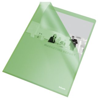 Esselte Sichthülle Standard Plus, A4, PP, genarbt, 100 Stück, grün