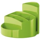 Schreibtischköcher RONDO - 9 Fächer, Gummifüße, Briefschlitz, New Colours grün