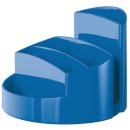 Schreibtischköcher RONDO - 9 Fächer, Gummifüße, Briefschlitz, New Colours blau