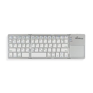 Compact QWERTZ silver wireless MediaRange Tastatur