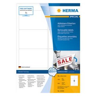 Super-Print Etiketten Movables HERMA 10308 96x63.5mm BB