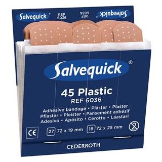 Salvequick Pflaster-Strips wasserabwei. 6036  6x45 Stück