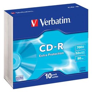 CD-R 10ST Slimcase VERBATIM VER43415 700Mb80min