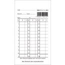 Kassenabrechnung - Block, 50 Blatt, Maße (BxH): 85 x 150 mm
