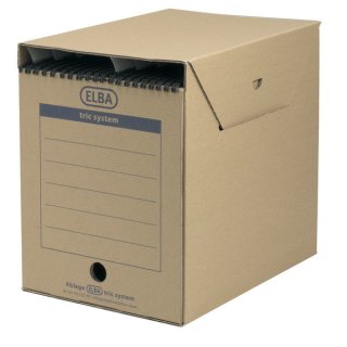 ELBA Archiv-Box maxi tric system, Wellpappe, 236 x 333 x 308 mm, naturbraun