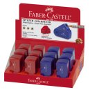 Faber-Castell Klappspitzdose Mini,8 mm,rot,blau,transparent rot,blau,im Display