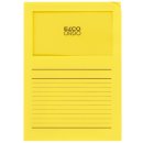 Sichtmappen Ordo classico-mit Sichtfenster  Linien, intensiv gelb, 100 Stück