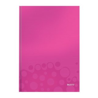 Leitz Notizbuch WOW, A4, kariert, pink metallic