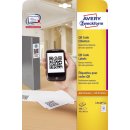 Avery Zweckform® L7121-25 QR Code Etiketten, 45 x 45 mm, 25 Blatt/500 Etiketten, weiß