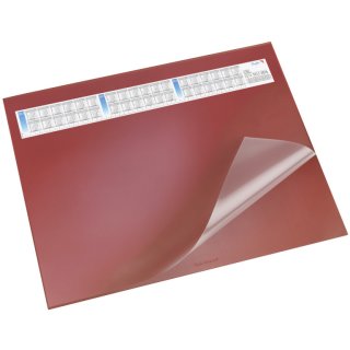 Schreibunterlage DURELLA DS - mit Vollsichtauflage, Kalender, 65 x 52 cm, rot