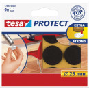 tesa Protect Filzgleiter, rund, braun, 9 Stück, Durchmesser: 26mm