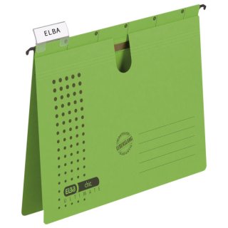 Hängehefter chic ULTIMATE® - Karton (RC), 240 g/qm, A4, grün, 5 Stück