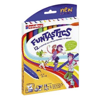 Fasermaler Filzstifte e-15 12er Set FUNTASTIC