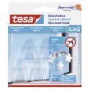 Tesa® Klebehaken für transparente Oberflächen und Glas (1kg), Packung mit 5 Haken