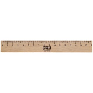 Holzlineal - 17 cm
