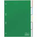 Register - Hartfolie, blanko, grün, A4, 5 Blatt