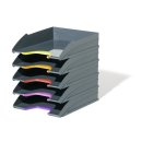 DURABLE Briefablageschale VARICOLOR® LETTER TRAY SET, bis C4, anthrazit/farbig, 5 Stück
